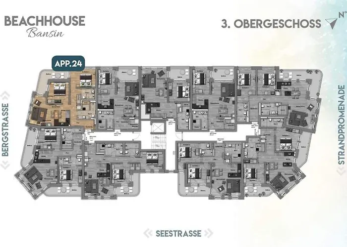 Beachhouse Bansin App 24 *